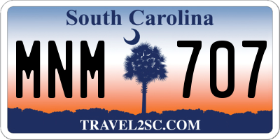 SC license plate MNM707