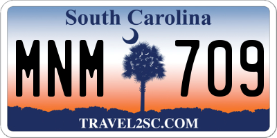 SC license plate MNM709