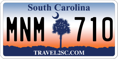 SC license plate MNM710