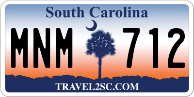 SC license plate MNM712