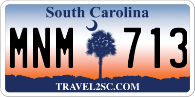 SC license plate MNM713