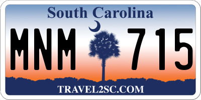 SC license plate MNM715