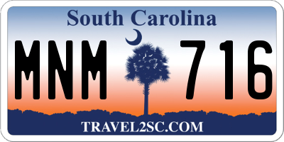 SC license plate MNM716