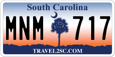 SC license plate MNM717