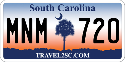 SC license plate MNM720