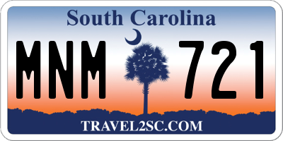 SC license plate MNM721