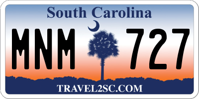 SC license plate MNM727