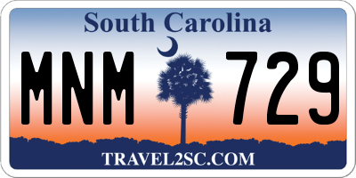 SC license plate MNM729