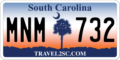 SC license plate MNM732