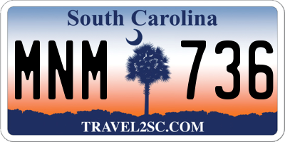 SC license plate MNM736