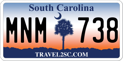 SC license plate MNM738