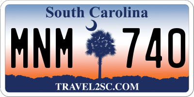 SC license plate MNM740