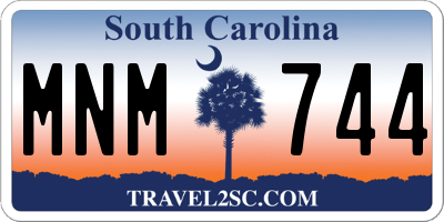SC license plate MNM744
