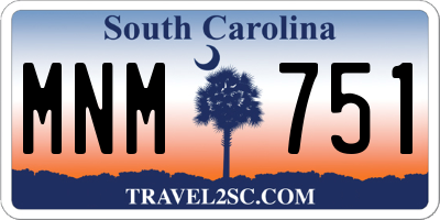 SC license plate MNM751