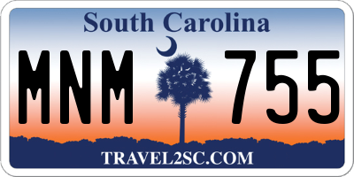SC license plate MNM755