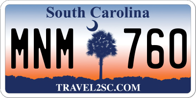 SC license plate MNM760