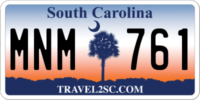 SC license plate MNM761