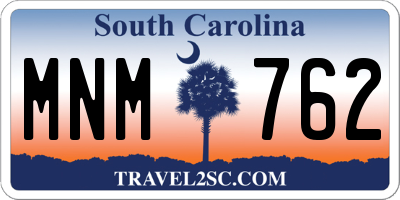 SC license plate MNM762