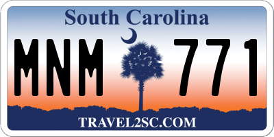 SC license plate MNM771