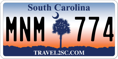 SC license plate MNM774