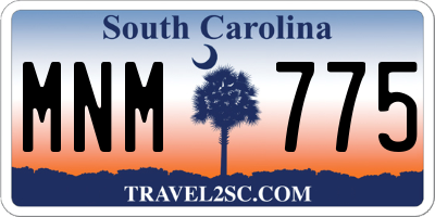 SC license plate MNM775