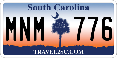 SC license plate MNM776