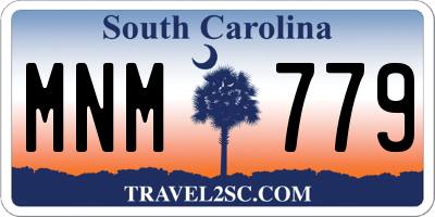 SC license plate MNM779