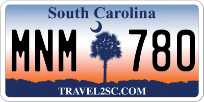 SC license plate MNM780