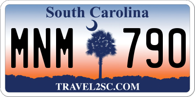 SC license plate MNM790