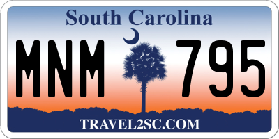 SC license plate MNM795