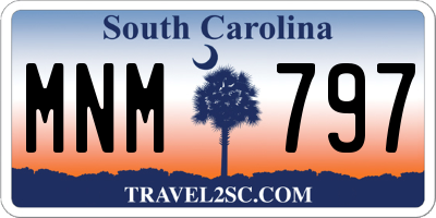 SC license plate MNM797