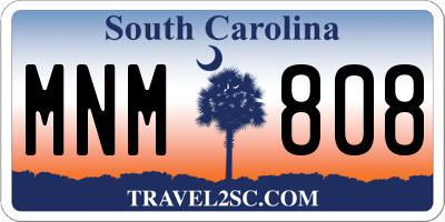 SC license plate MNM808