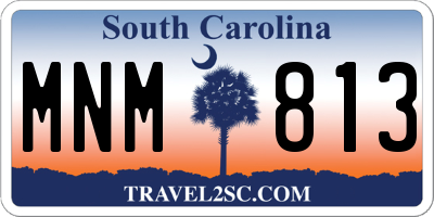 SC license plate MNM813