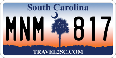 SC license plate MNM817