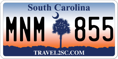 SC license plate MNM855
