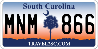 SC license plate MNM866