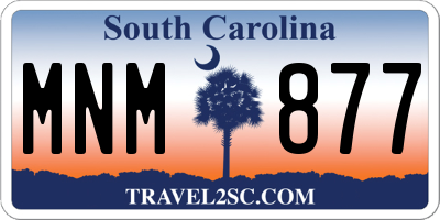 SC license plate MNM877