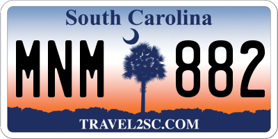 SC license plate MNM882