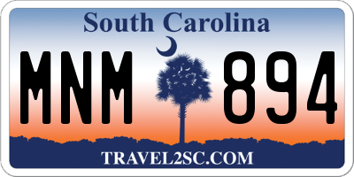 SC license plate MNM894