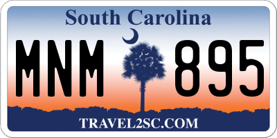 SC license plate MNM895