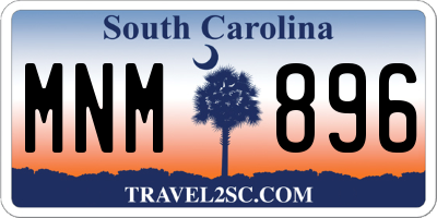 SC license plate MNM896