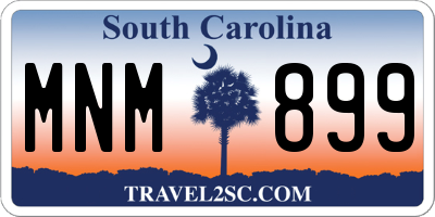SC license plate MNM899