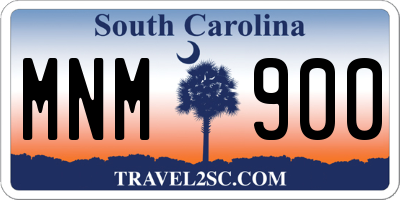 SC license plate MNM900