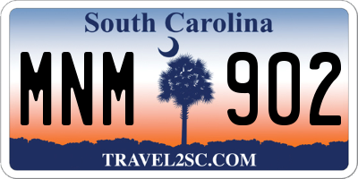 SC license plate MNM902