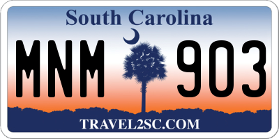SC license plate MNM903