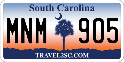 SC license plate MNM905