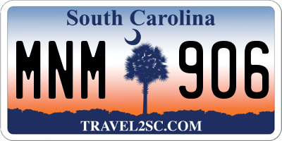 SC license plate MNM906