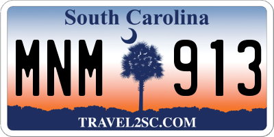 SC license plate MNM913