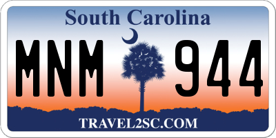 SC license plate MNM944