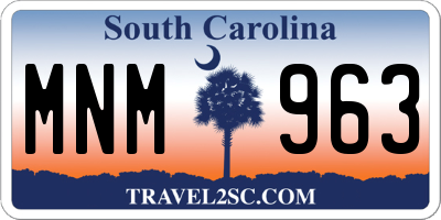 SC license plate MNM963